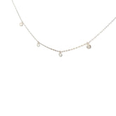 14k White Gold .30ct G SI1 Round Diamond by the Yard Necklace